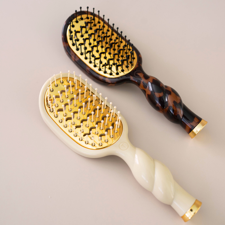 TAN MINI VENTED HAIR BRUSH