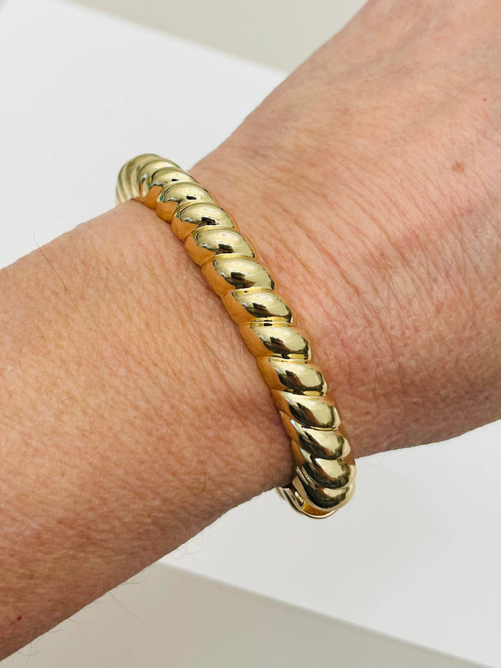 GOLD NARROW CABLE BRACELET
