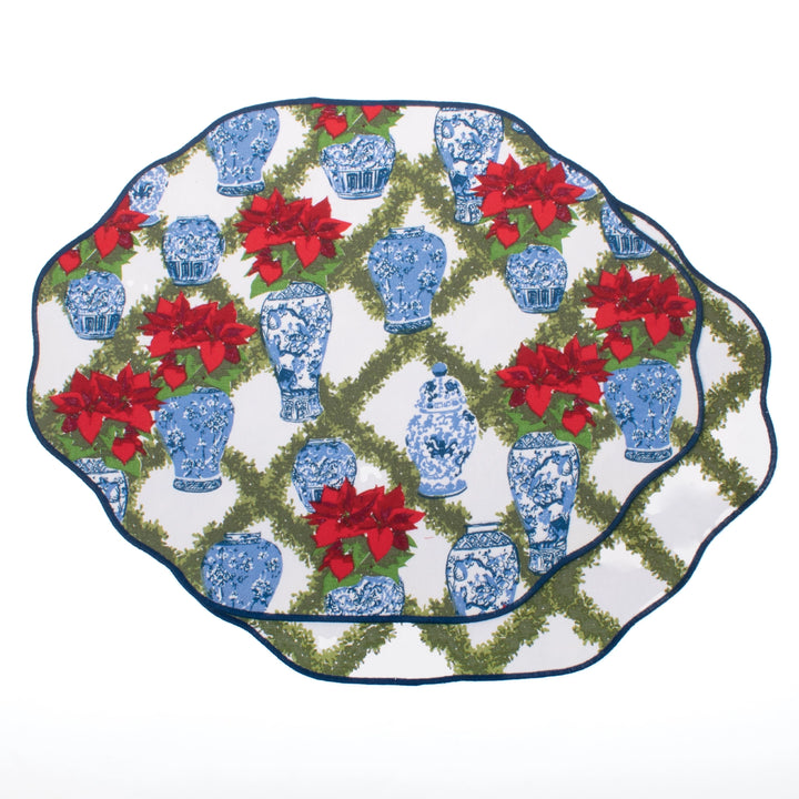 POINSETTIA REVERSIBLE PLACEMAT SET