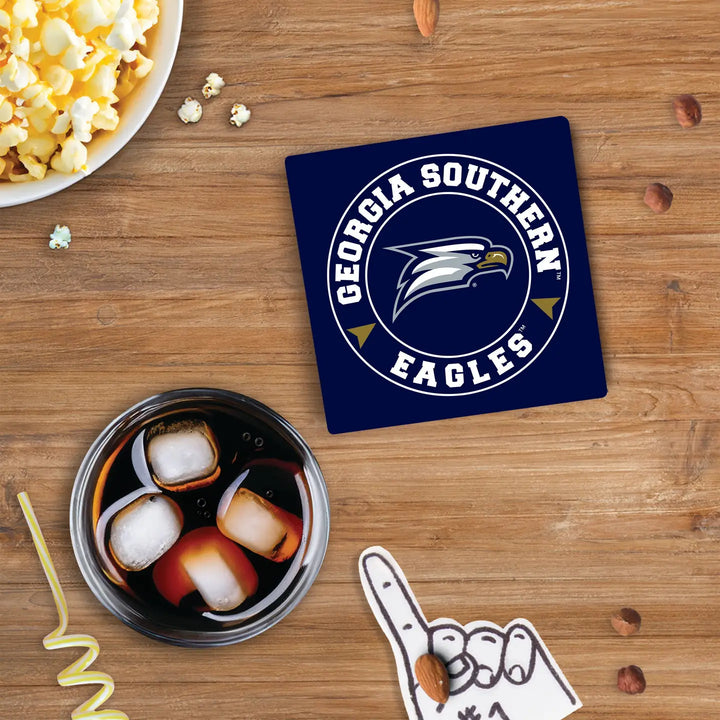 GSU COLLEGIATE CIRCLE LOGO COASTER S/2