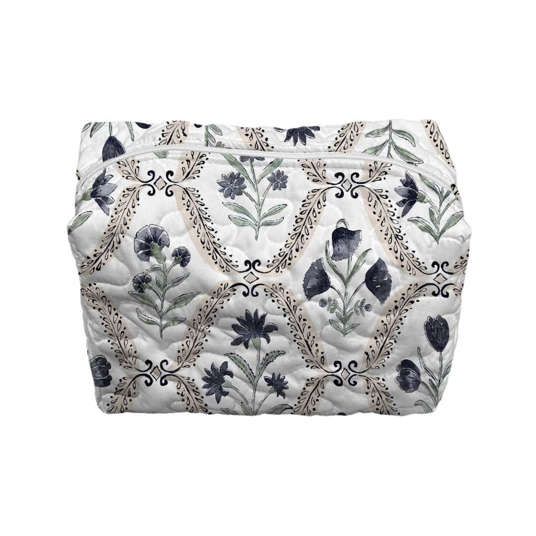 NAVY & WHITE MAKEUP BAG