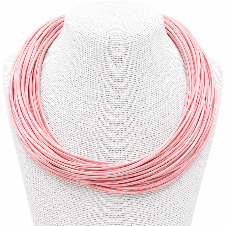 BLUSH CHIC LEATHERETTE STRAND NECKLACE