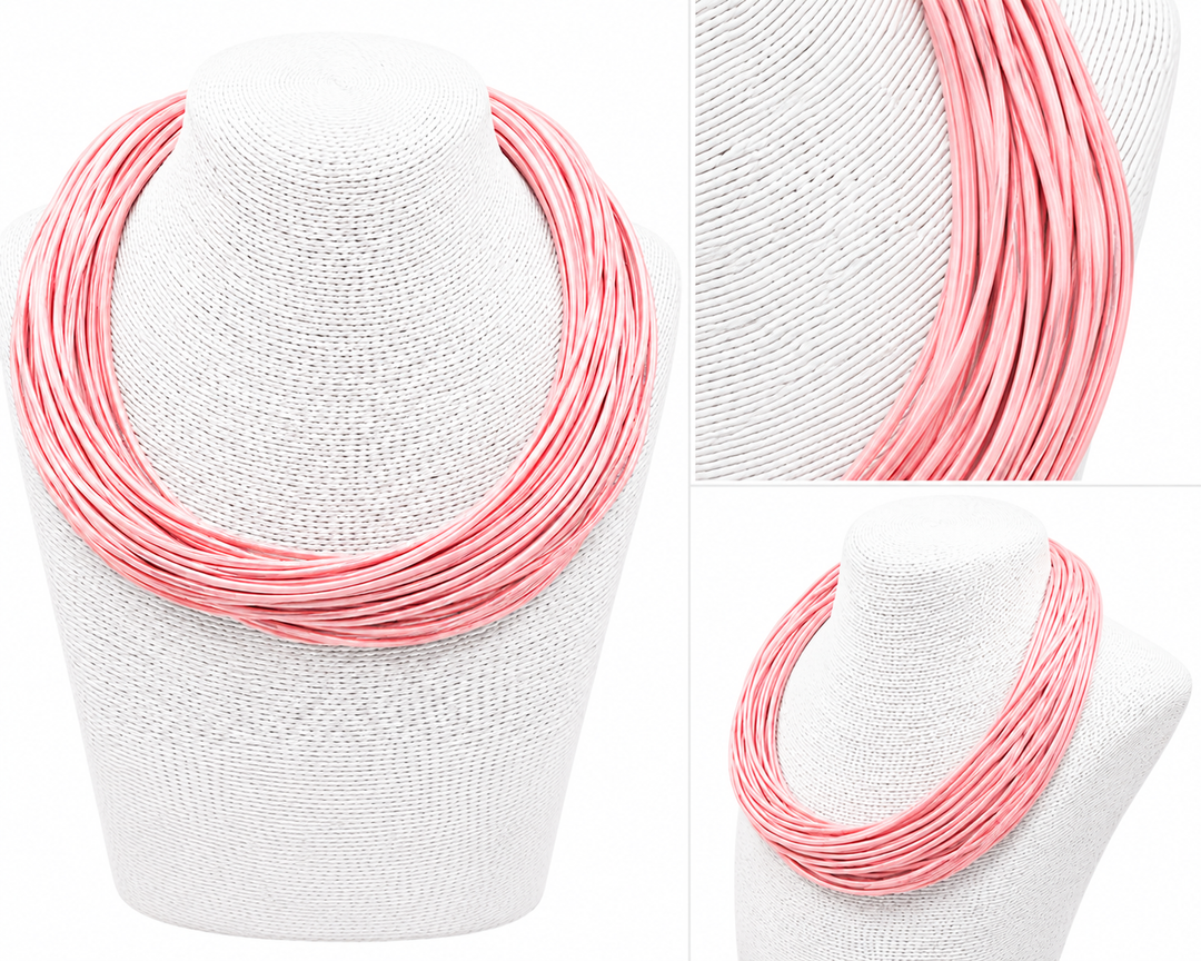 BLUSH CHIC LEATHERETTE STRAND NECKLACE