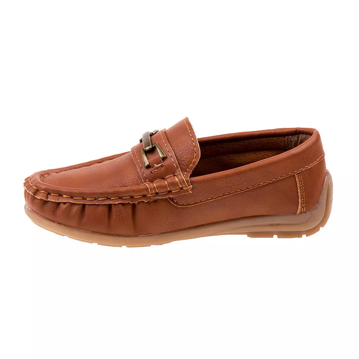 COGNAC BUCKLE LOAFERS