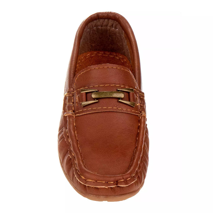 COGNAC BUCKLE LOAFERS