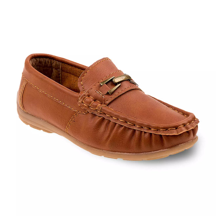 COGNAC BUCKLE LOAFERS