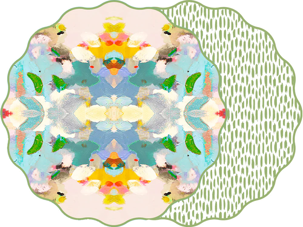 CORAL REEF LAURA PARK REVERSIBLE SCALLOP PLACEMATS