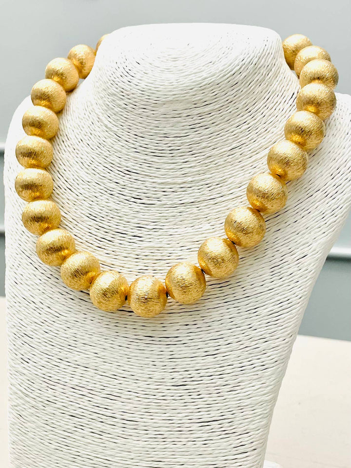 GOLD BIG BALL NECKLACE