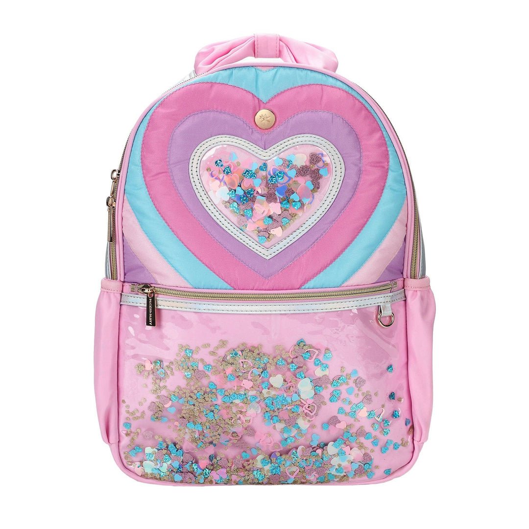 TAYLOR QUILTED CONFETTI HEARTS BACKPACK