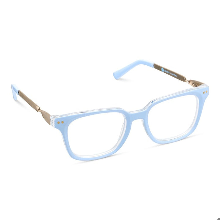 SIDEBAR - LIGHT BLUE/ROSEMARY STRIPE LAVENDER READING GLASSES