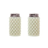 milk glass salt and pepper shaker
cream ivory
