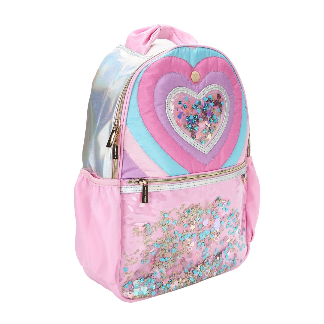 TAYLOR QUILTED CONFETTI HEARTS BACKPACK