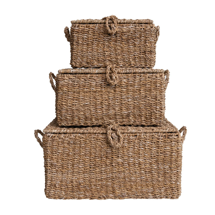 HAND WOVEN SEAGRASS TRUNK