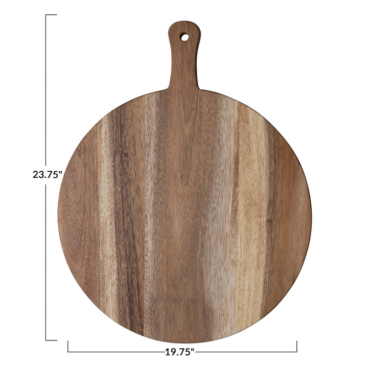 SAUR WOOD ROUND BOARD WITH HANDLE