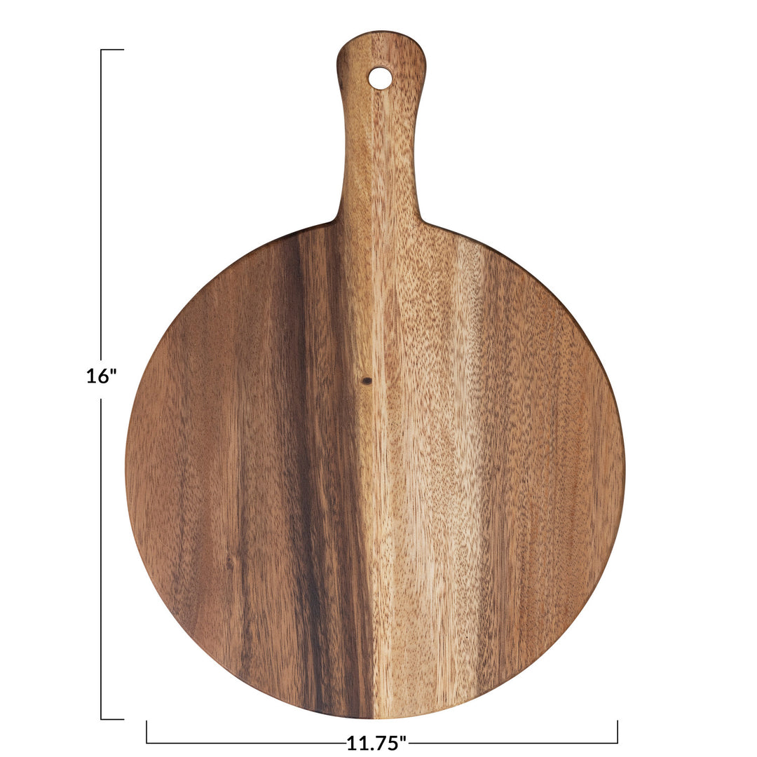 SAUR WOOD ROUND BOARD WITH HANDLE