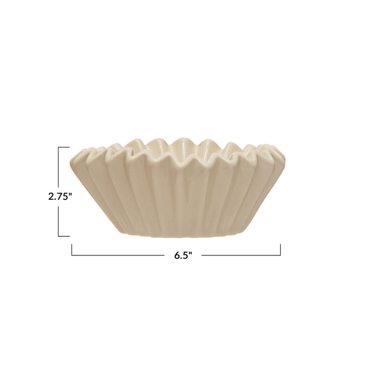 WHITE FLUTED BOWL