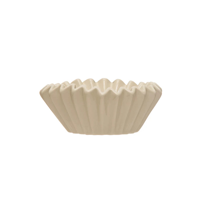 WHITE FLUTED BOWL