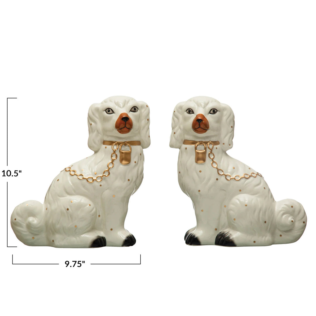 VINTAGE REPRODUCTION STAFFORDSHIRE DOG SET