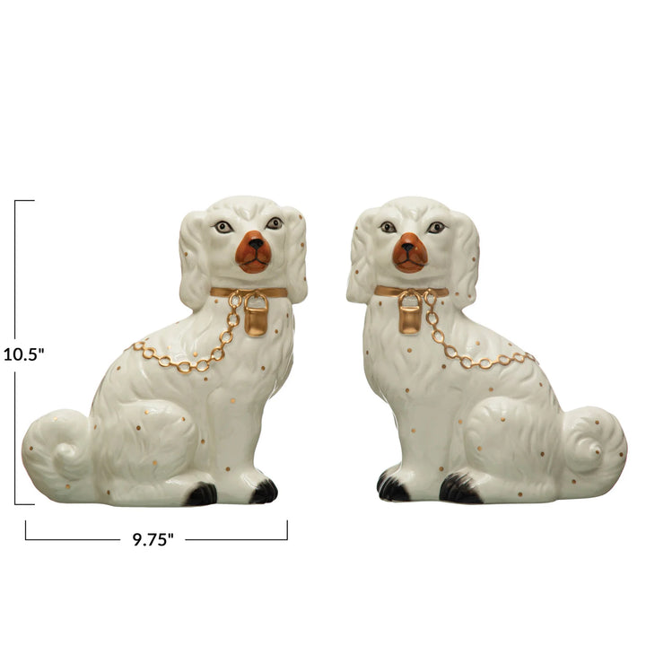VINTAGE REPRODUCTION STAFFORDSHIRE DOG SET