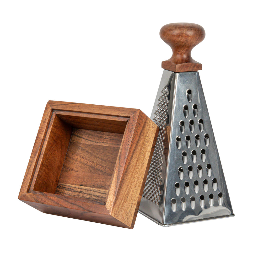 ACACIA WOOD HANDLED STEEL GRATER