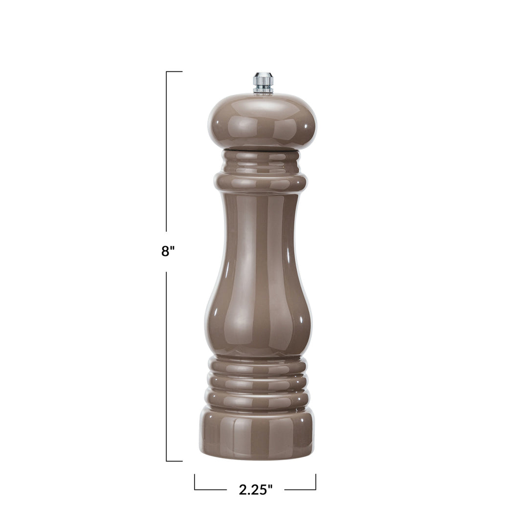 GREY ENAMELED SALT & PEPPER MILL