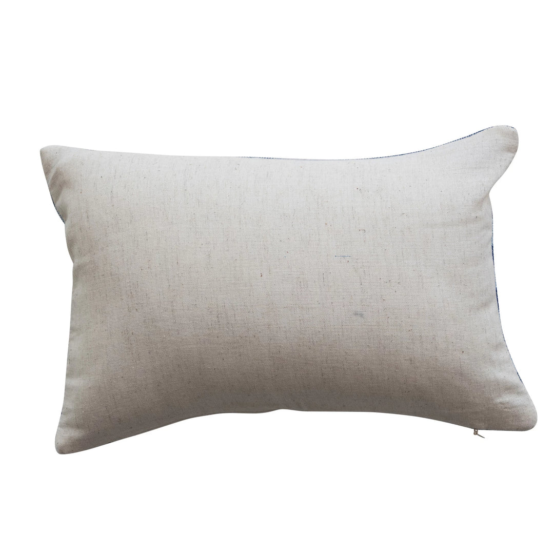 IF I AGREED WITH YOUEMBROIDERED LUMBAR PILLOW WITH STRIPE PATTERN