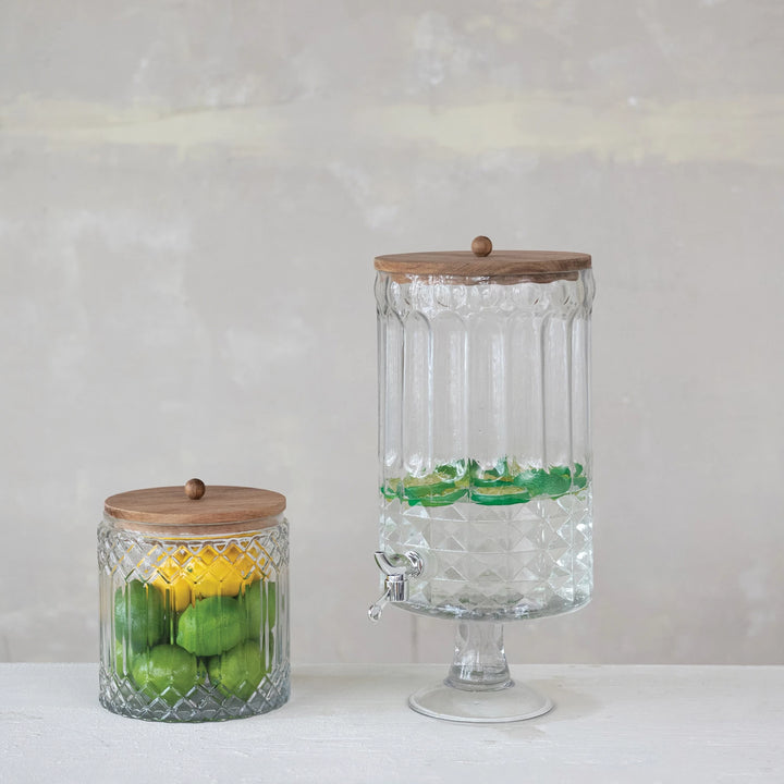 GLASS BEVERAGE DISPENSER STYLED SHOT