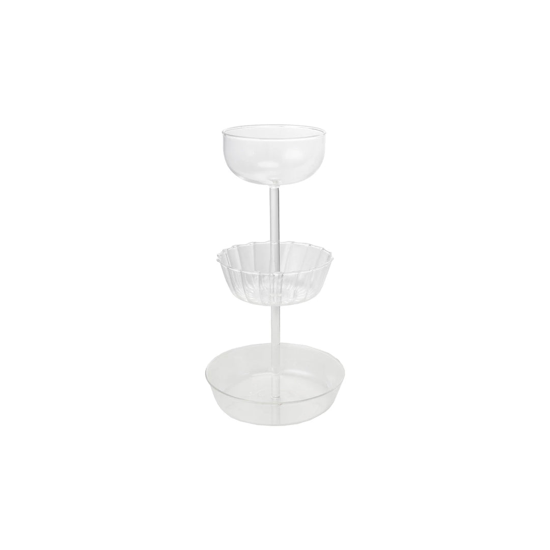 GLASS 3-TIER TRAY