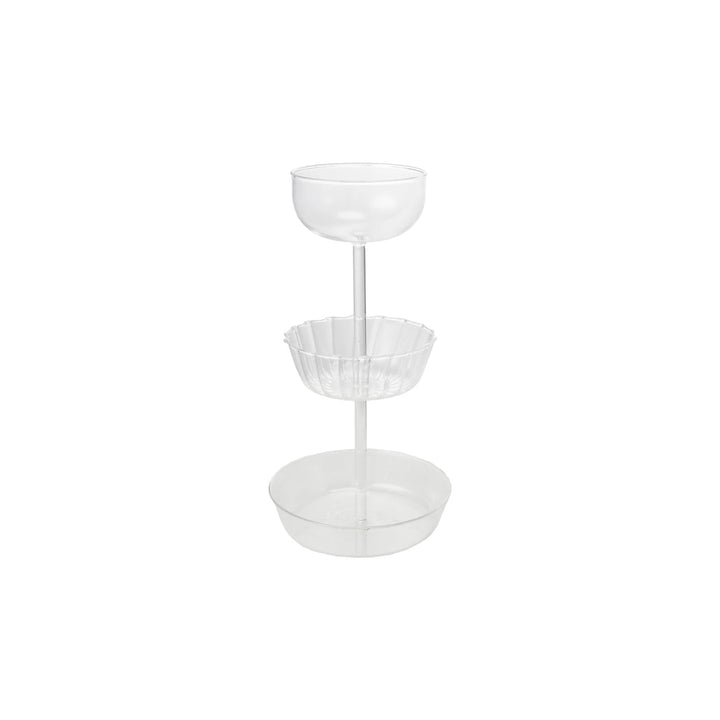 GLASS 3-TIER TRAY