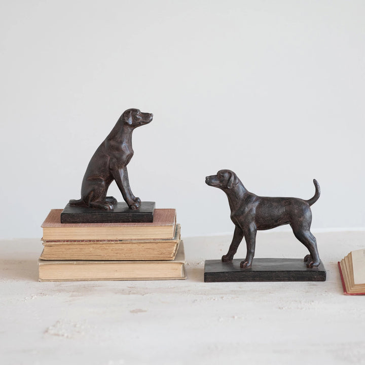Black Dog Bookends Set – Classic Decorative Bookends for Home Library, Nursery, or Office | Walker Boutique