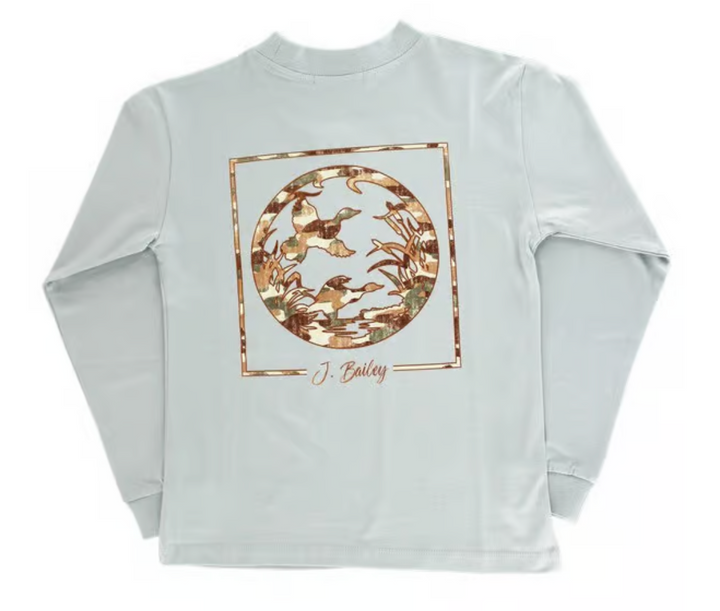 SAGE DUCK SILHOUETTE LONG SLEEVE TEE