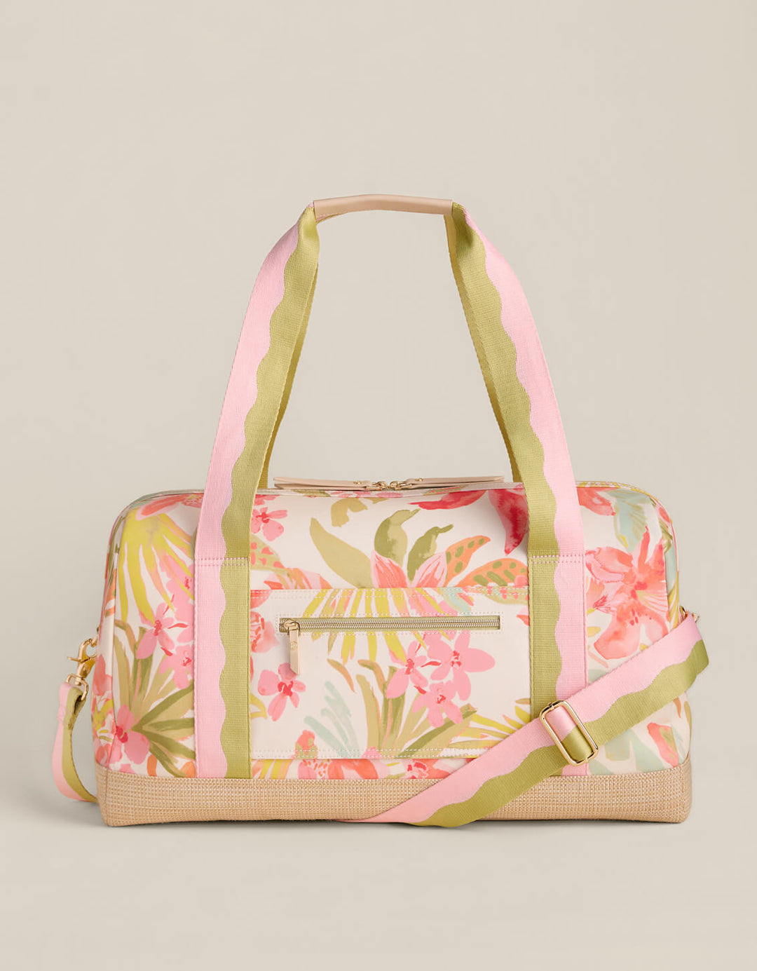 duffle bag with floral print