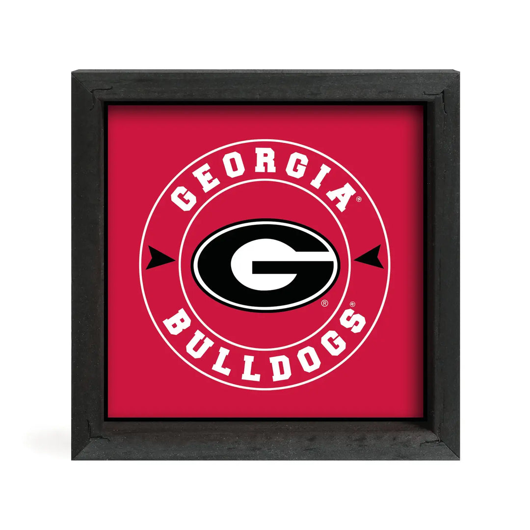 UGA CIRCLE LOGO FRAMED ART