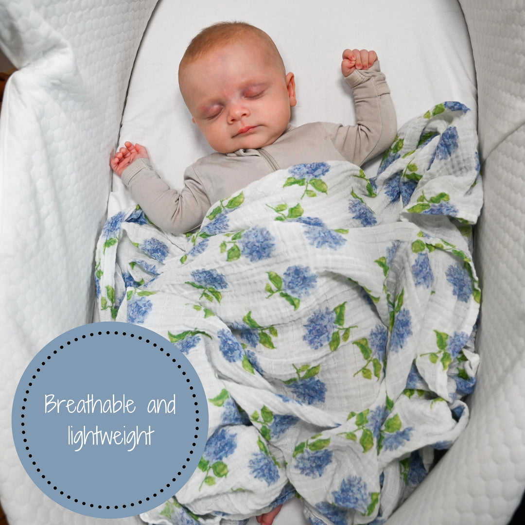 YOU HAD ME AT HYDRANGEA SWADDLE BLANKET