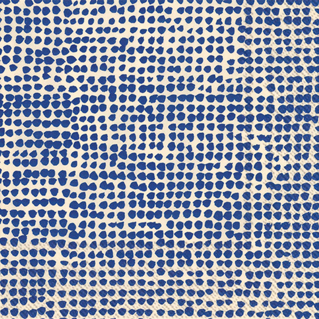 MARIMEKKO ORKANEN LINEN BLUE COCKTAIL NAPKINS