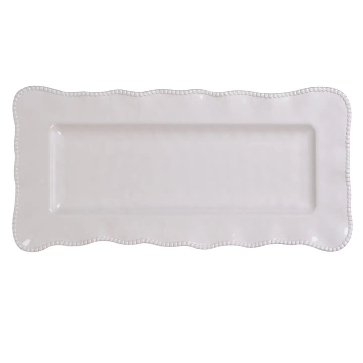 CREAM PERLETTE RECTANGULAR PLATTER