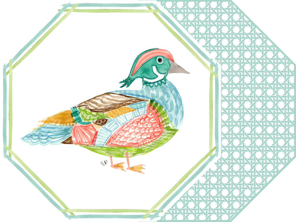 GAME BIRD OCTAGONAL TWO SIDED PLACEMATS
