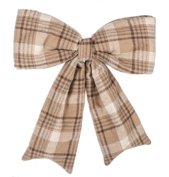 Plaid bow tie on a white background