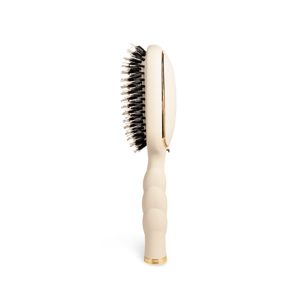 TAN BOAR BRISTLE HAIR BRUSH