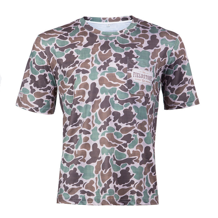 CAMO POCKETED DRY FIT SHIRT