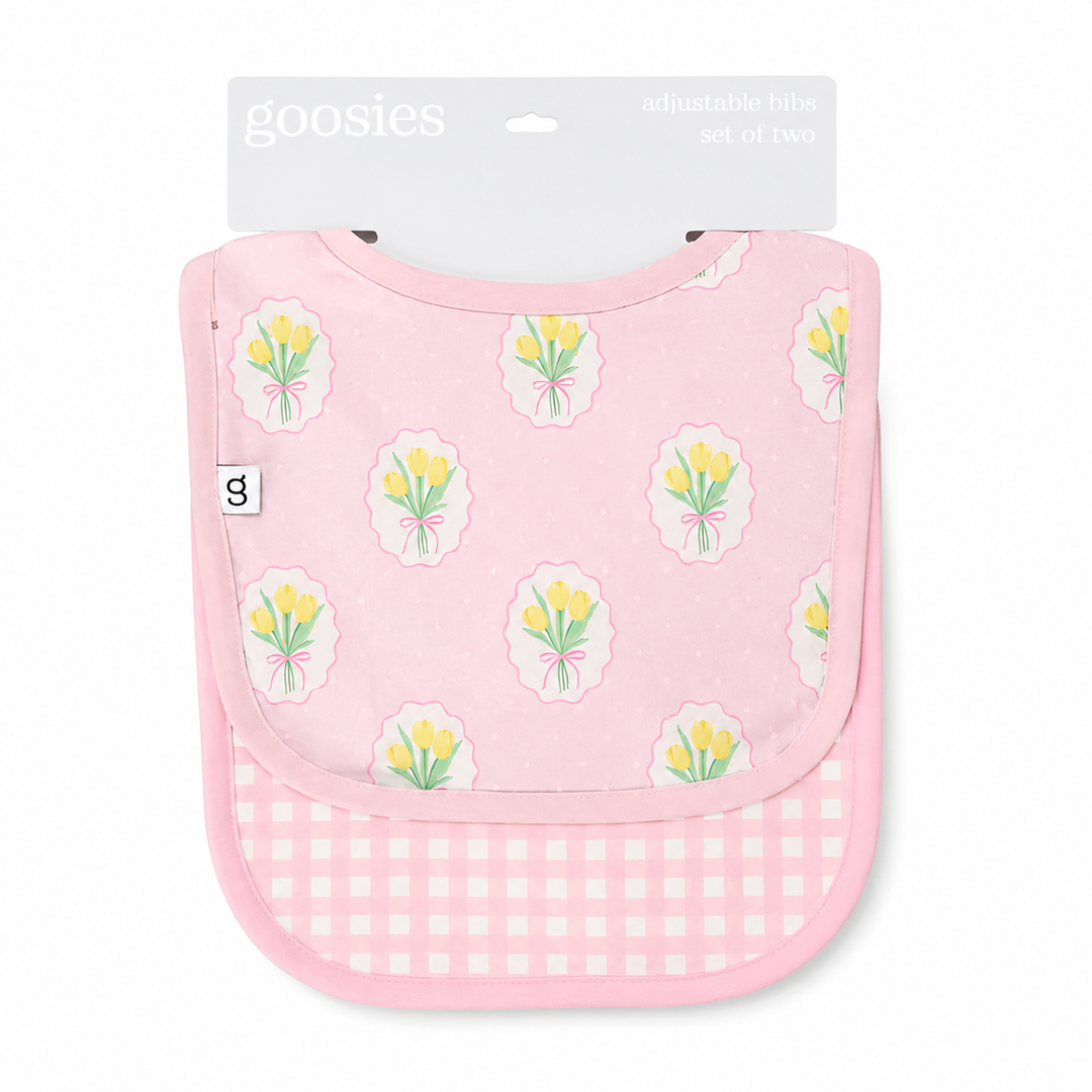 FANCY TULIPS BIB SET