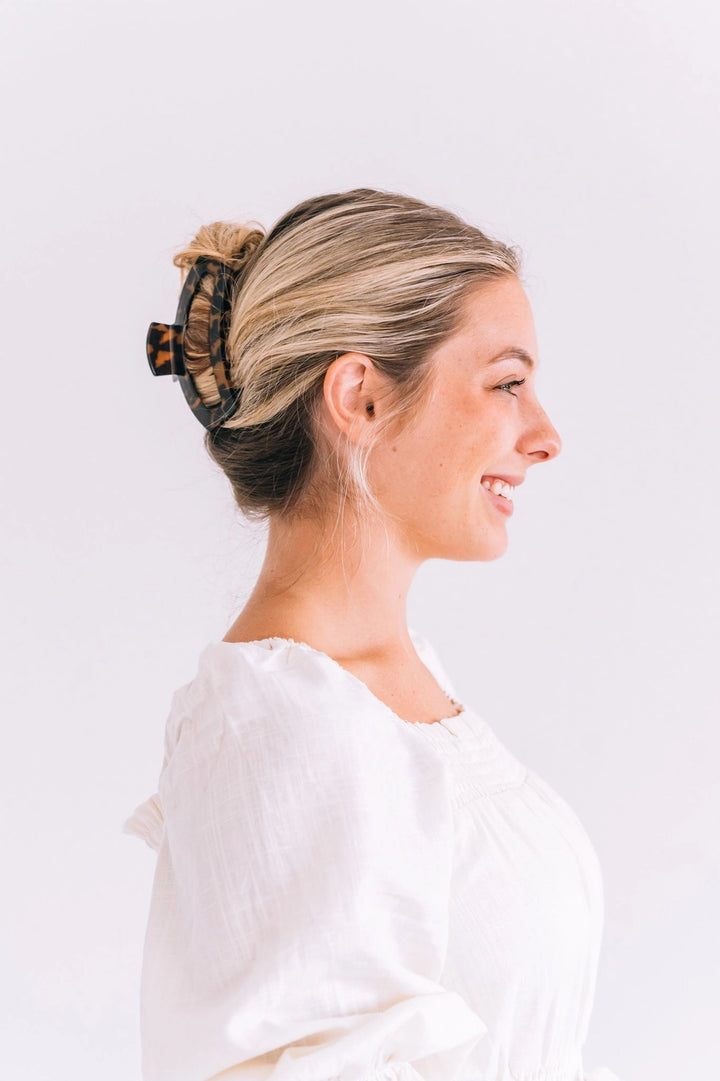TELETIES OPEN HAIR CLIP TORTOISE