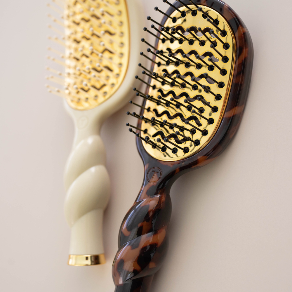 TORTOISE MINI VENTED HAIR BRUSH