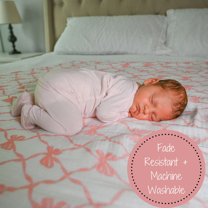 BEAUTIFUL BOWS SWADDLE BLANKET