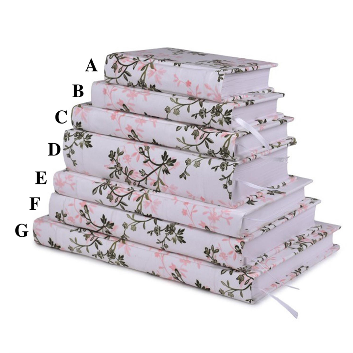 PINK & GREEN FLORAL PRINT FABRIC JOURNAL
