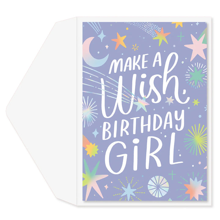 WISH BIRTHDAY GIRL GREETING CARD