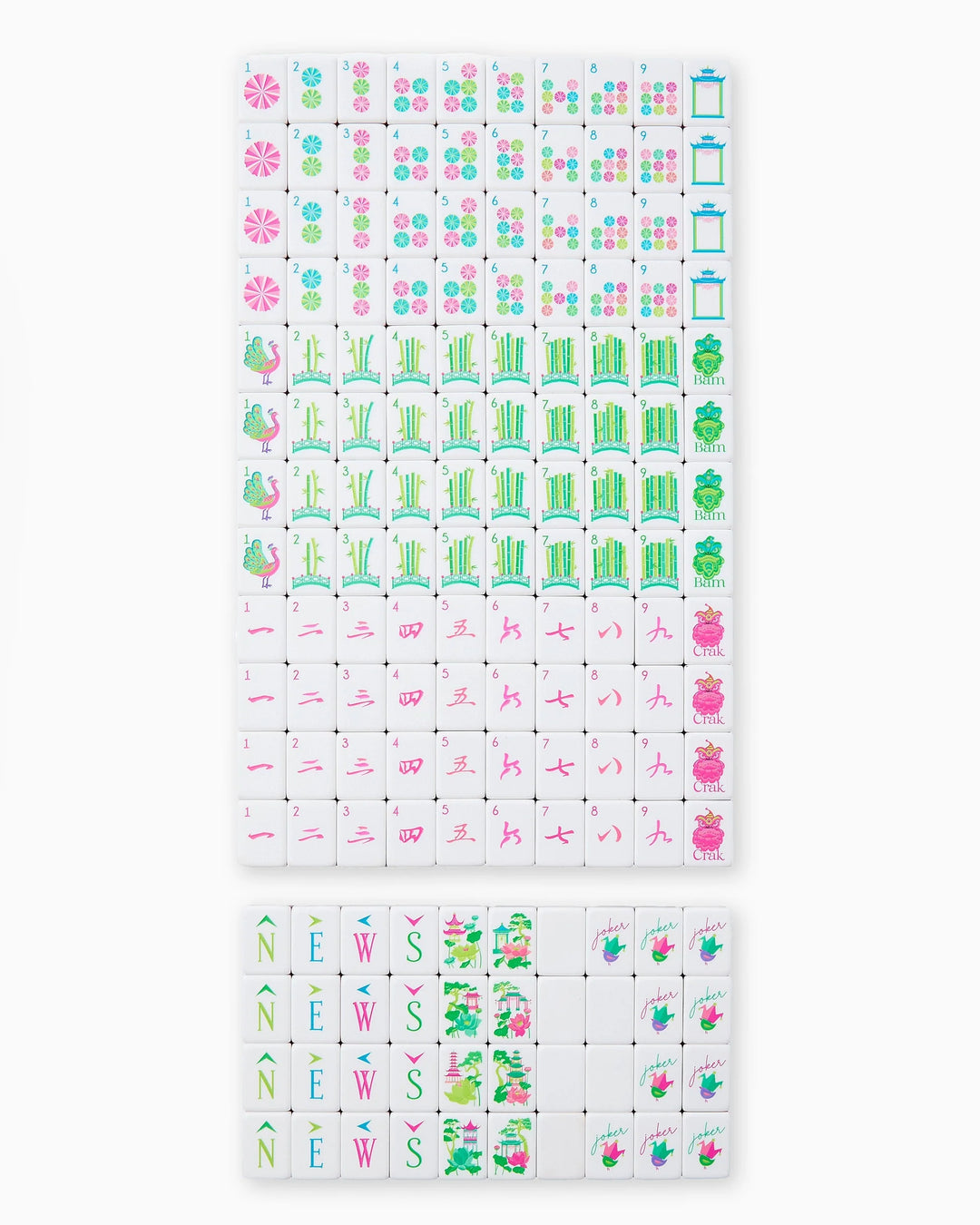 Oh My Mahjong Glow Wild Starter Kit complete mahjong starter kit for stylish game nights and gifting | Walker Boutique