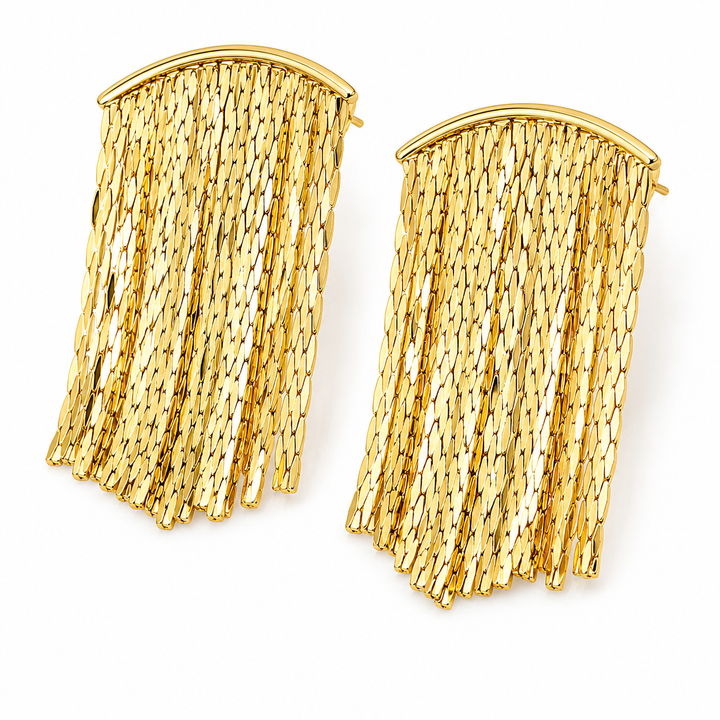 GOLD FRINGE EARRINGS