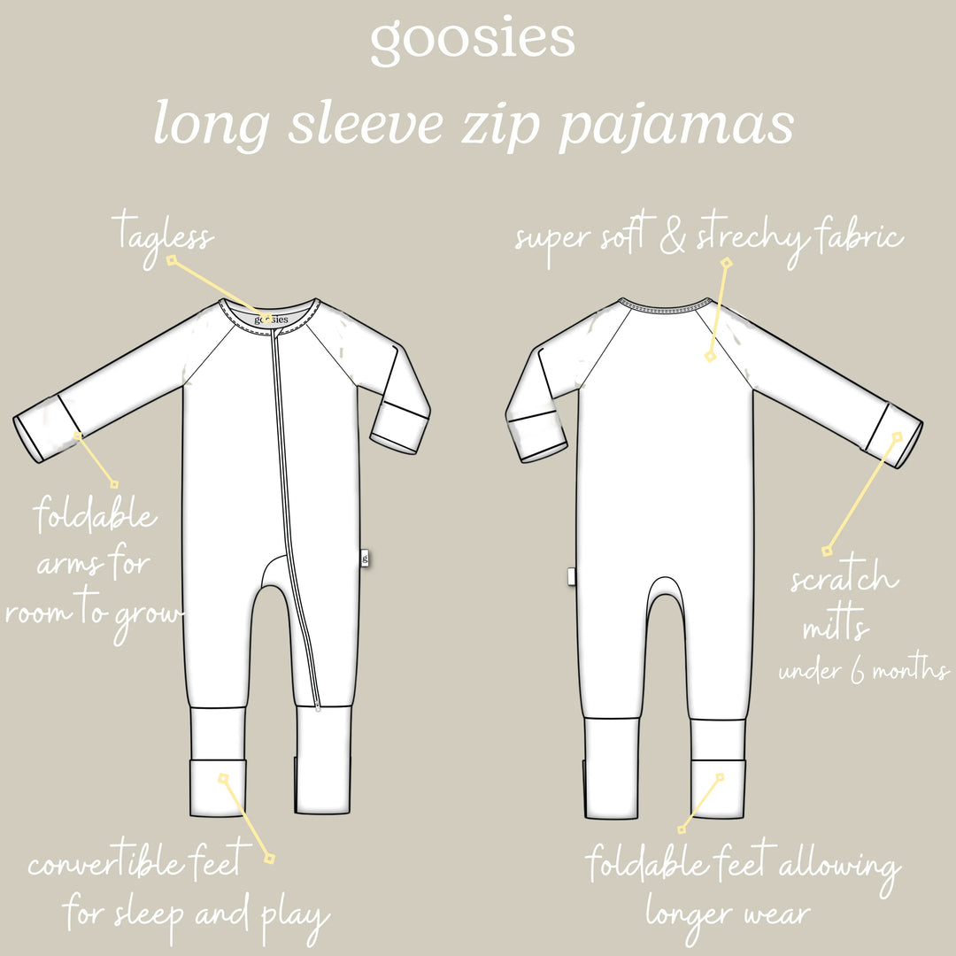 FANCY TULIPS ZIP CONVERTIBLE PAJAMAS