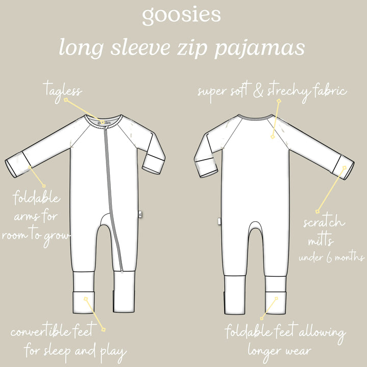 FANCY TULIPS ZIP CONVERTIBLE PAJAMAS
